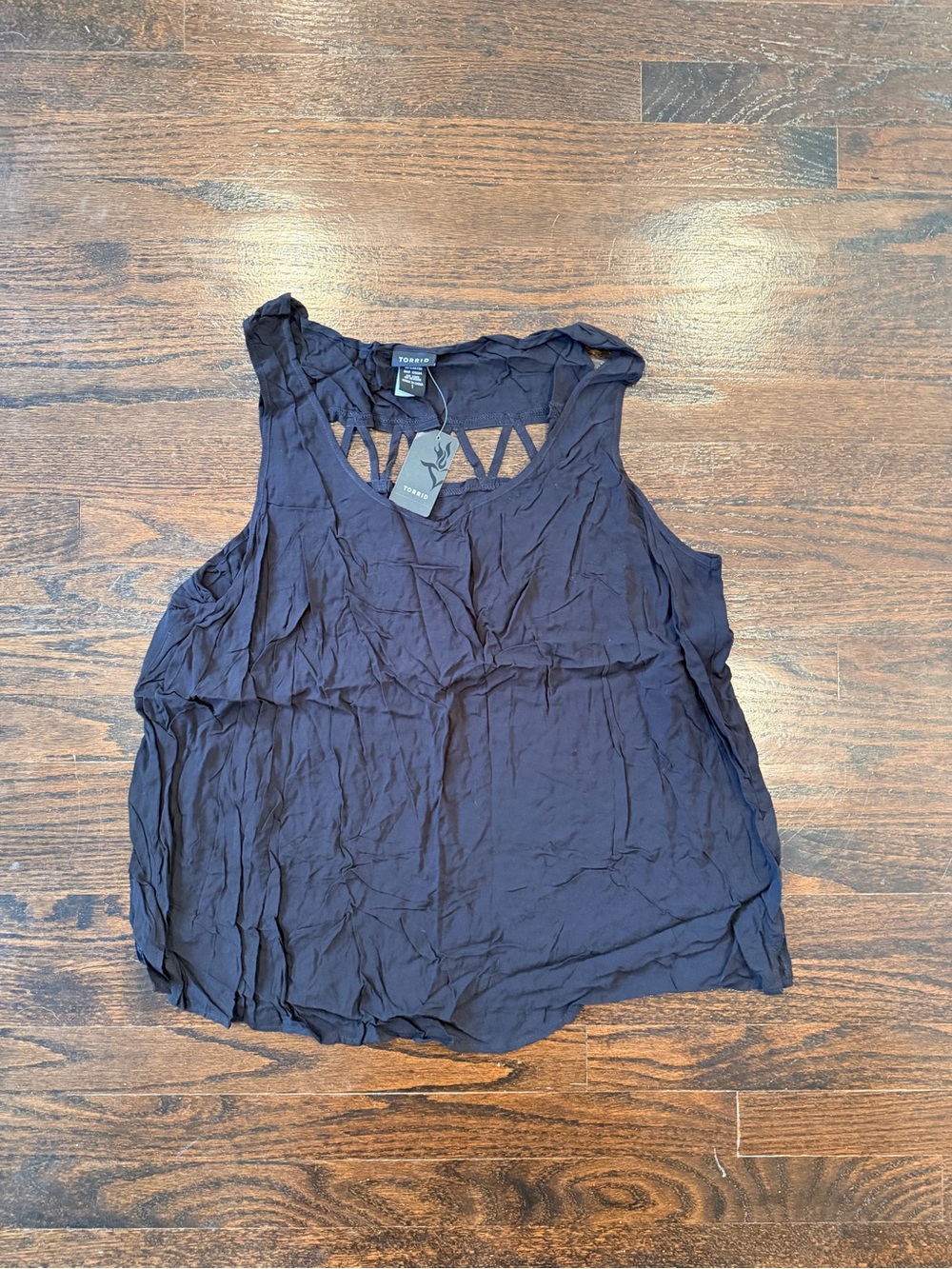 Torrid Black Sleeveless Tank with Cutout Back. NWT